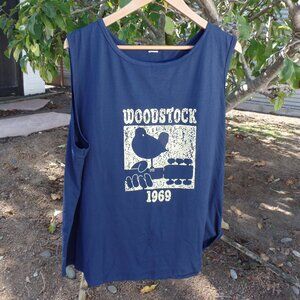 Woodstock 1969 Navy Tank Top 4X